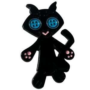 Pin 1-3/16” Other Cat Enamel Brooch